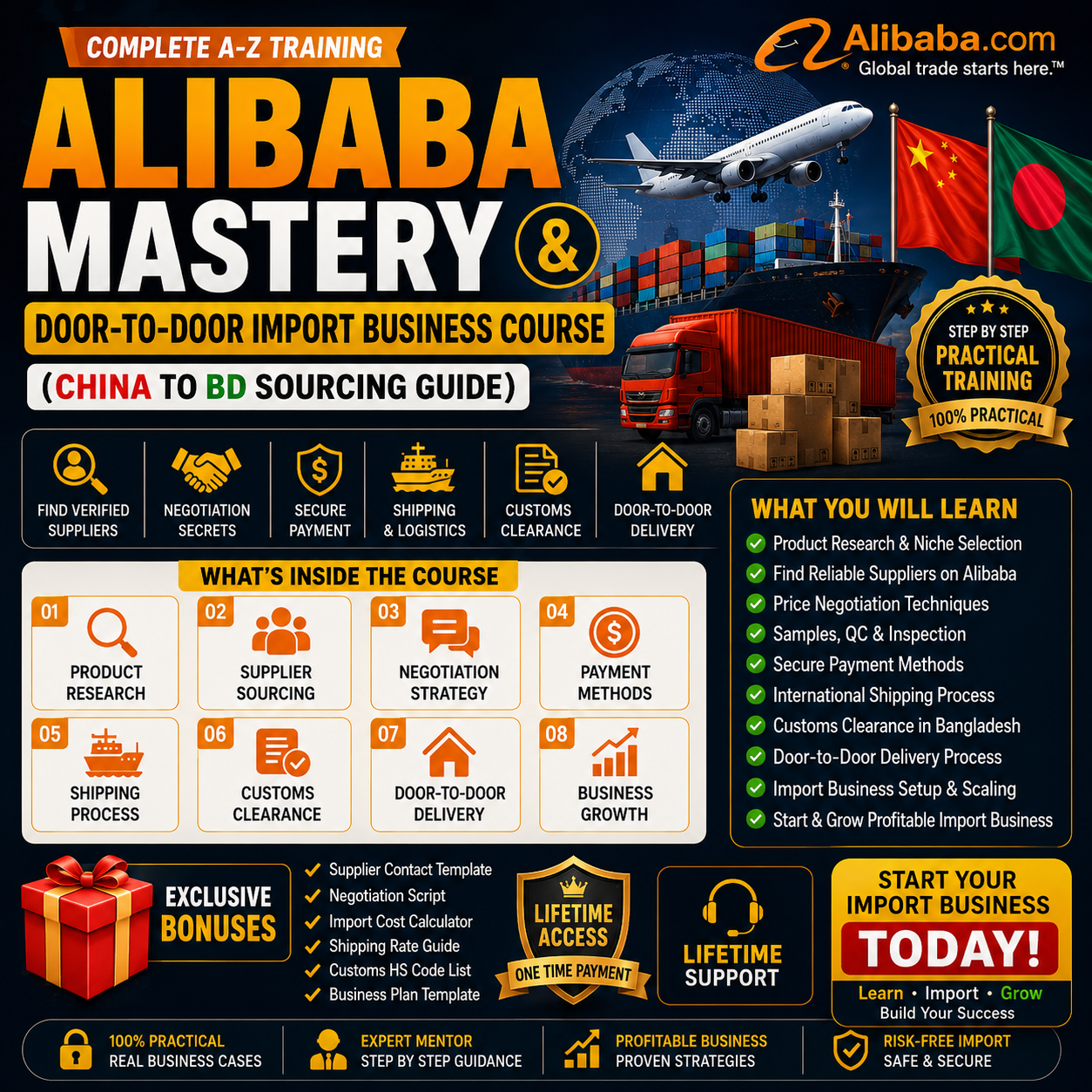 Alibaba Mastery & Door-to-Door Import Business Course (China to BD Sourcing Guide)
