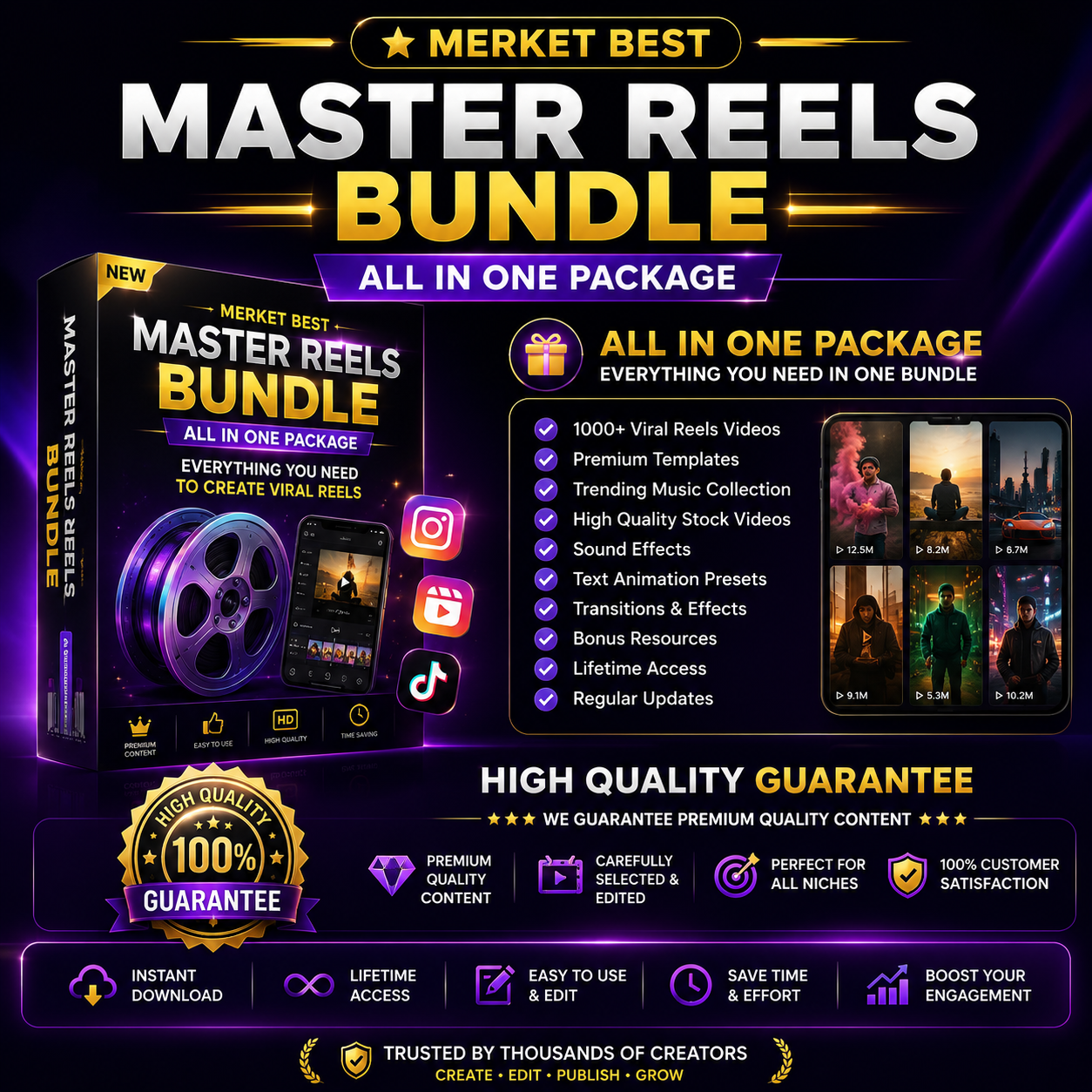 Merket Best Master Reels Bundle (All In One Package) High Quality Guarantee